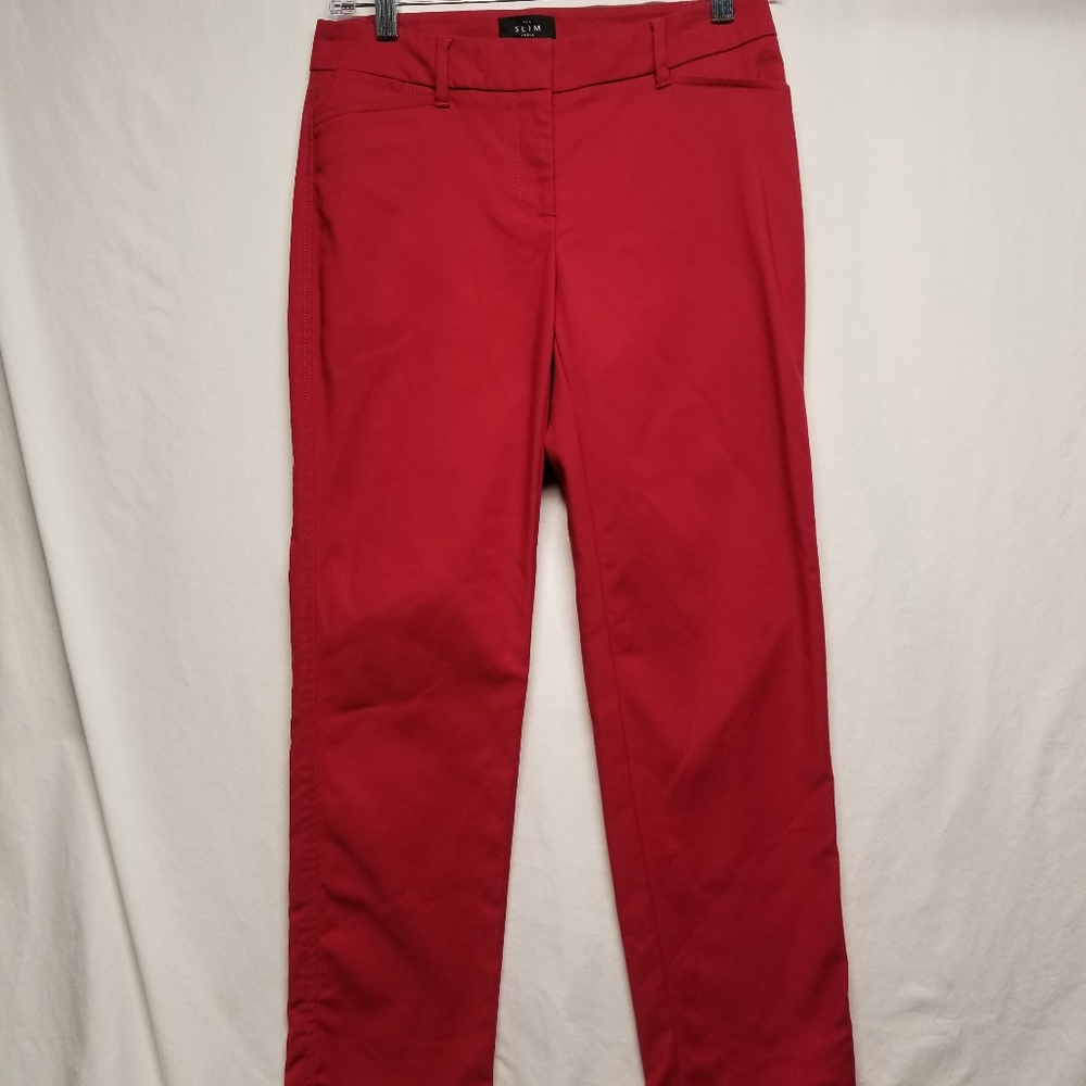 White House Black Market Red Skinny Pants Sleek Design